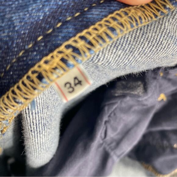 Baldwin Men’s Modern Taper In Medium Dark Blue Made In The USA Quite Luxury 34 - Picture 9 of 9